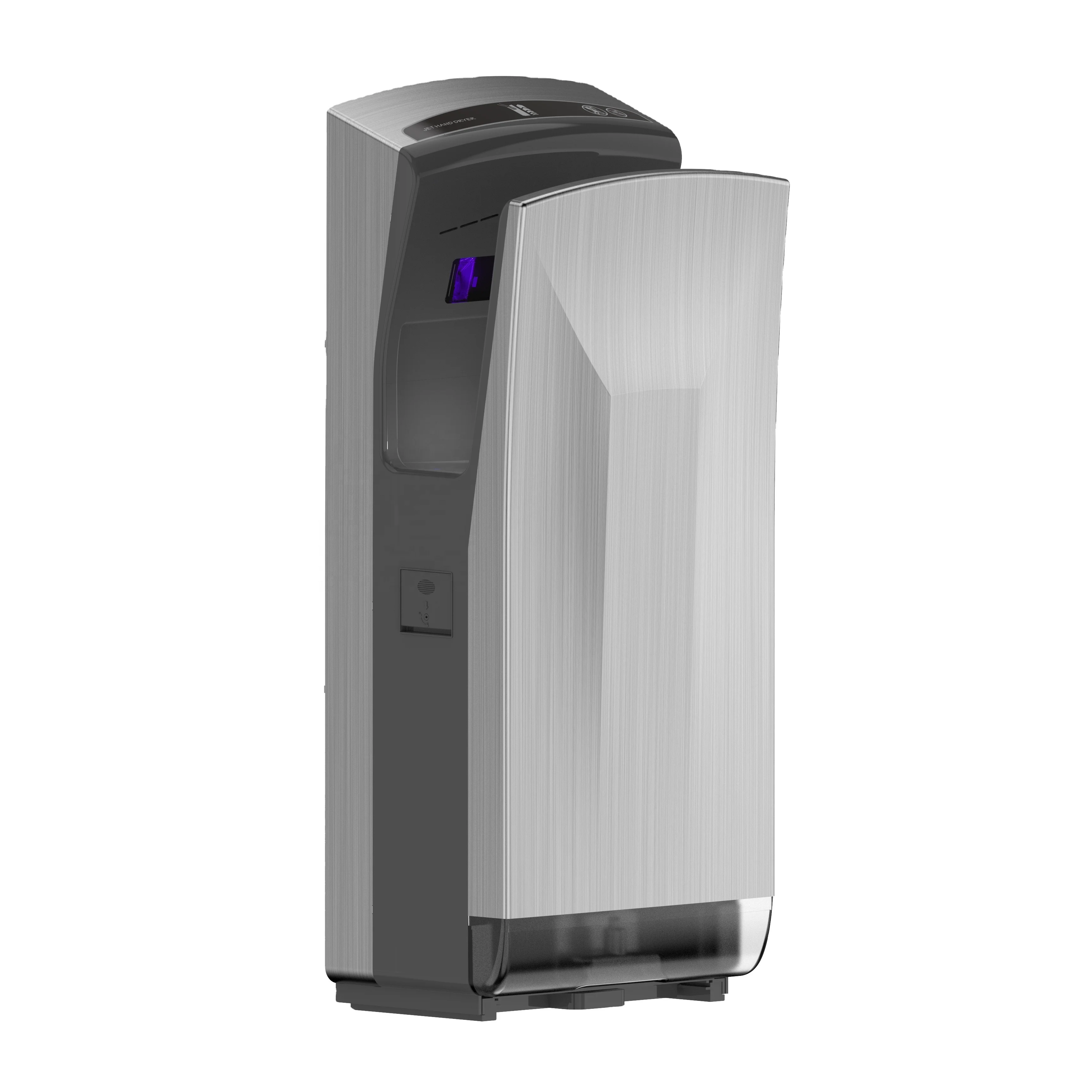 1650W Commercial Washroom Wall-mounted Stainless Steel 304 Automatic Sensor Dual-sided High-speed Jet Hand Dryer