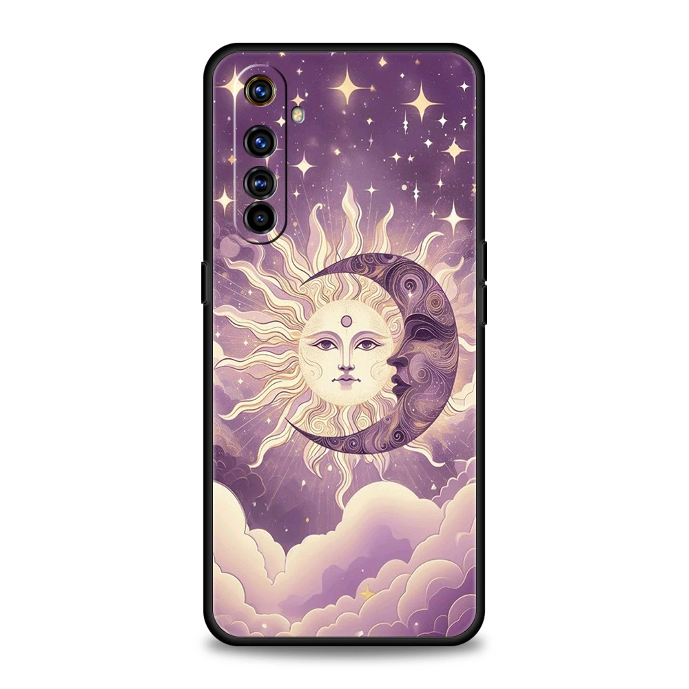 Moon Sun Phone Case For Oppo A3S A15 A17 A31 A95 Find X5 X6 Pro A54 A53 A52 Reno 6 7 8 SE Z Pro 5G Silicone Cover Fundas Capas