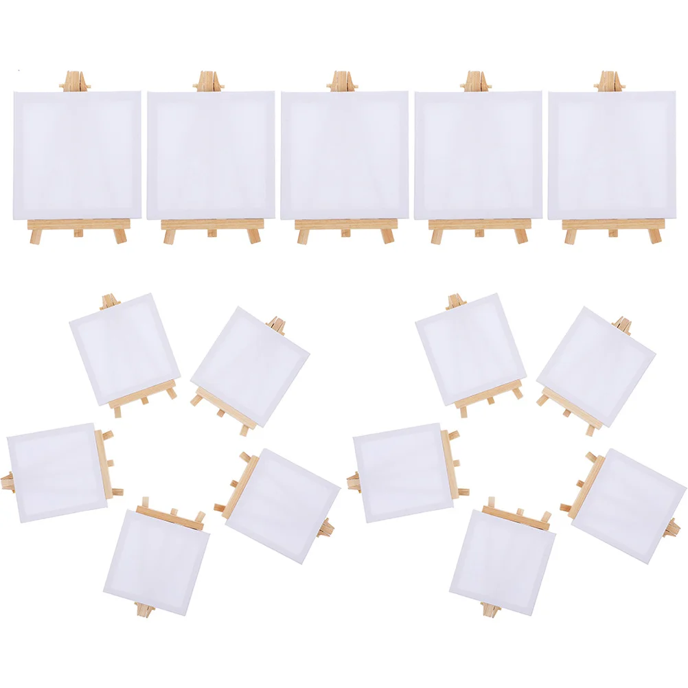 

15 Sets Mini Frame Artist Easels for Painting Canvas Wooden Stand Small Picture Travel Cloth