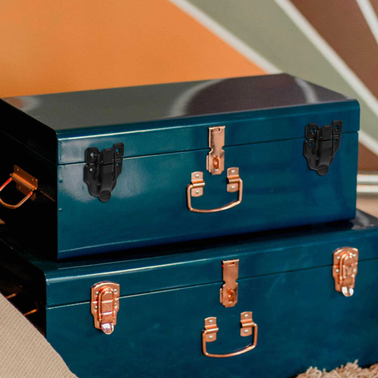 Neue chinesische Box Haspe Schloss Entenschnabel Toggle Latch Hardware für Holzkisten Werkzeug Truhen Schmuck Boxen Verschluss Vorhängeschloss