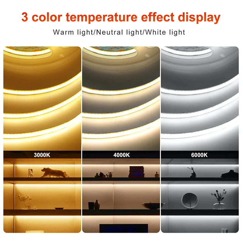 5V COB LED Strip Light 320LEDs/m Dimmable With Hand Sweep Switch USB Flexible LED Light Strip 3000K-6000K CE RoHS Listed