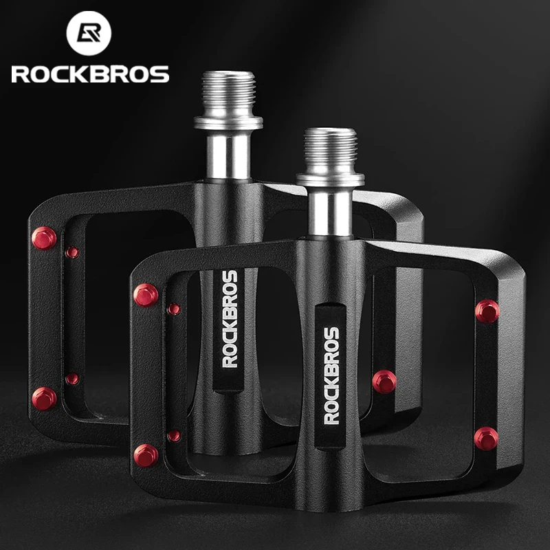 

ROCKBROS Bike Pedals 171G Lightweight Pedal 3 Bearings Road Bicycle Pedal Widened Magnesium Alloy Cycling Pedal