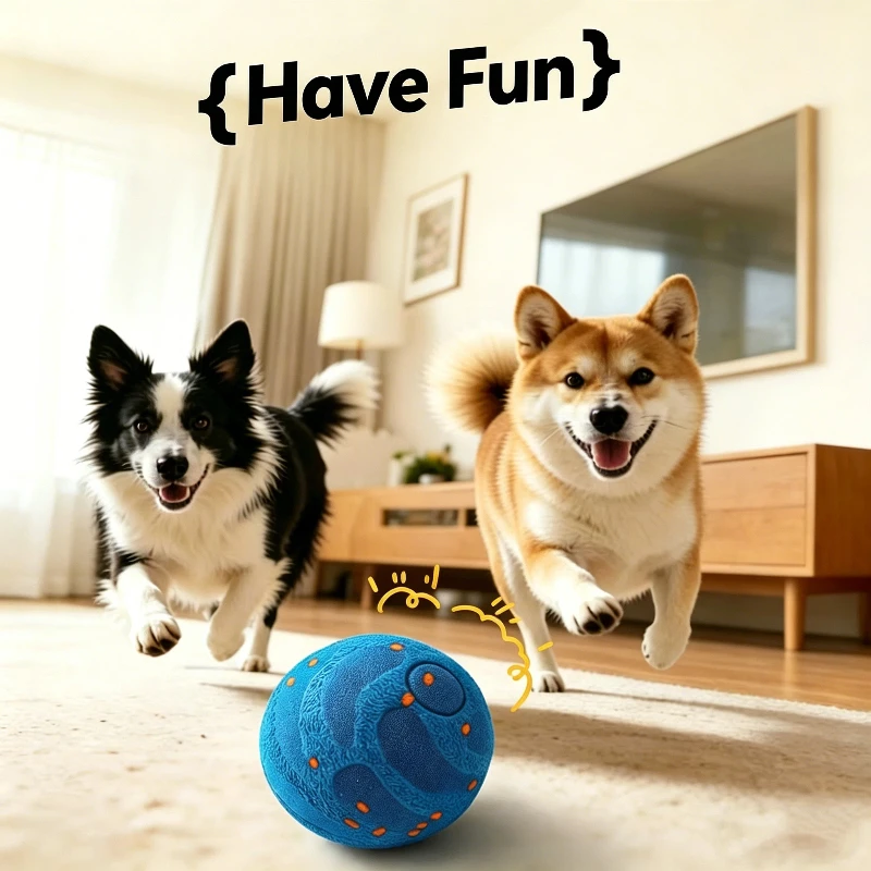 ETPU Interactive Dog Toy Ball Electric Smart Jumping Ball Durable High-Bounce Chew Toy For Dogs Teething Boredom Relief