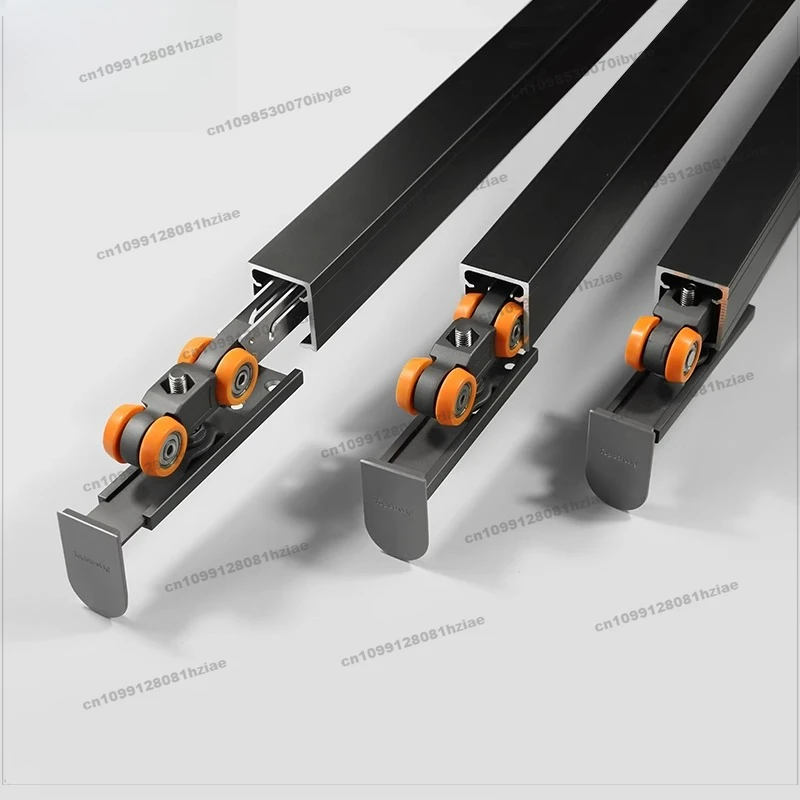 吊り下げ式スライドドア、キッチン用スライドレール、木製吊り下げレール、120kg対応スライドレールアクセサリー、吊り下げ式