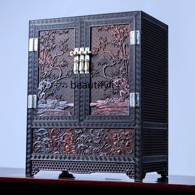 

Rosewood Showcase Household Living Room Study Storage Cabinet Rosewood Tea Cabinet Chinese Style