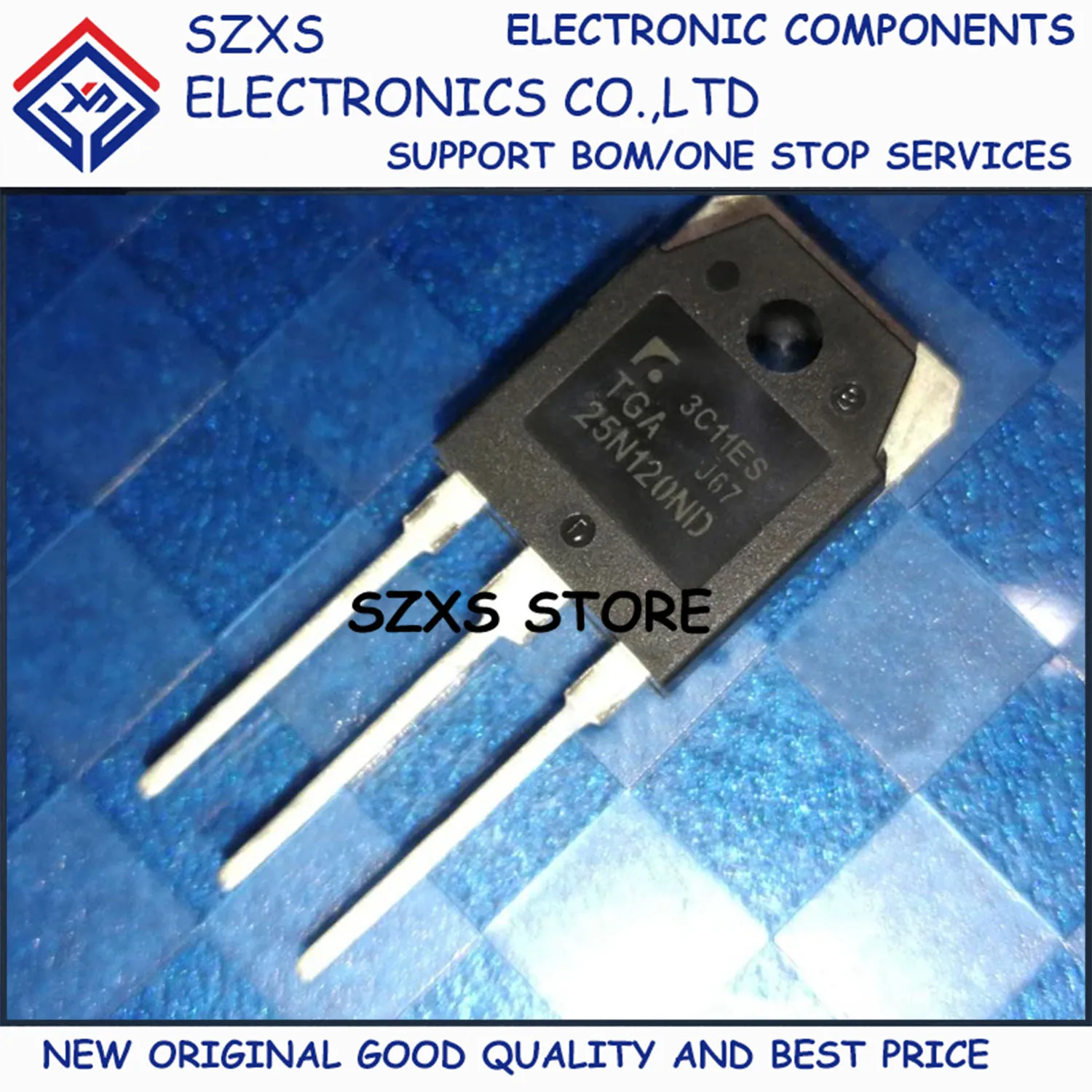 

New Original 10Pcs TGAN25N120ND TO-3P 25A 1200V Powerful IGBT Transistor In Stock Electronic Components Good Quality