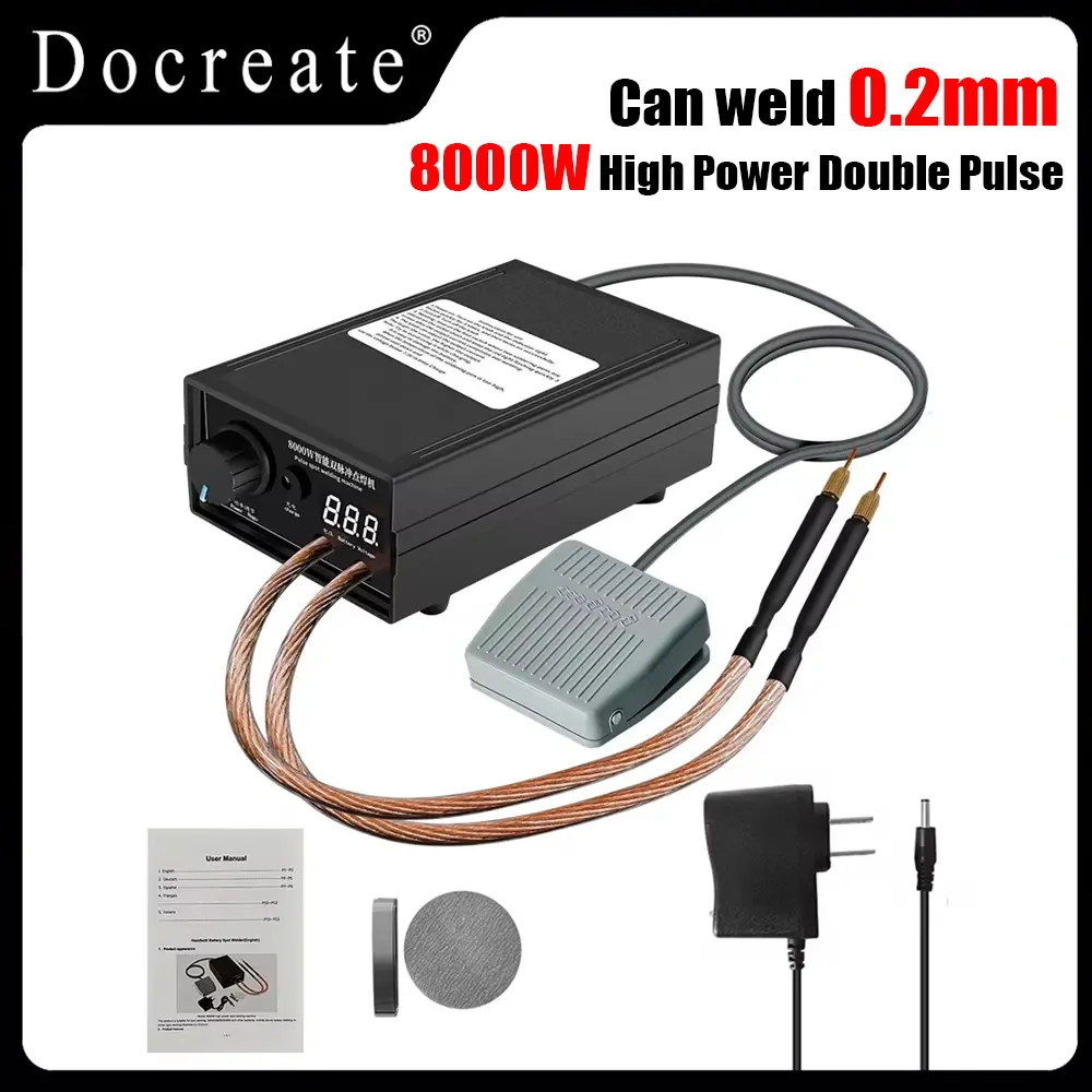 8000W Mini Spot Welder Kit DIY Automat 18650 Bateria de Soldagem Portátil Máquina de Soldagem a Ponto Caneta Para 0.15MM Nickel Strip