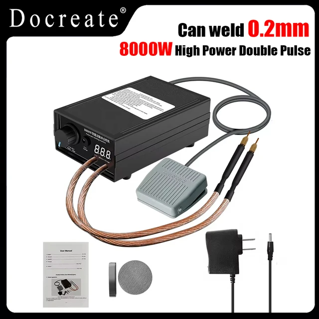 8000W Mini Spot Welder Kit DIY Automat 18650 Akumulator Spawanie Przenośna Maszyna Do Spawania Miejsc Do 0,15 MM Nickel Strip