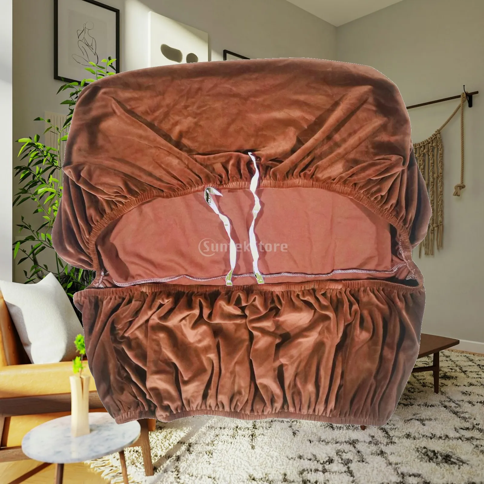 Storage Ottoman Slipcovers with Elastic Band Removable Furniture Protector Covers High Stretch Footrest Stool Slipcover Thick