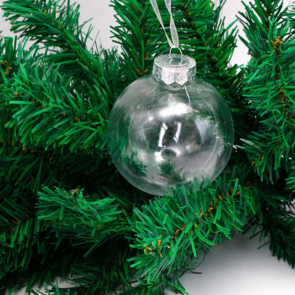 

15 Pcs Christmas Tree Decorations Clear Plastic Balls Hanging naments Wedding Home Party Fillable DIY Craft Gifts