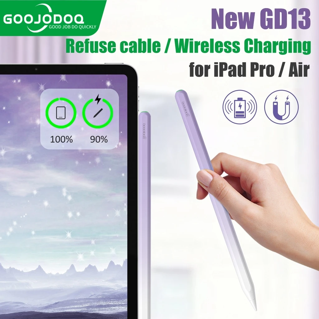 GOOJODOQ GD13 Stylus Pen for iPad Pencil Air 4 5 Pro 11 12.9 2018 2020 2021 Mini 6 Palm Rejection