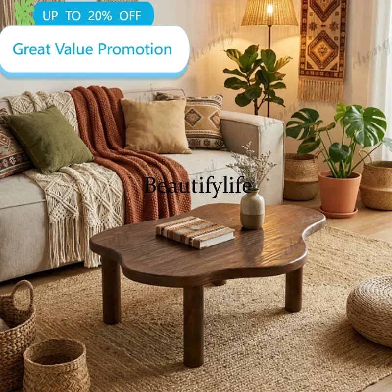 Mid Century Classic Coffee Tables Wabi Sabi Design Luxury Vintage Coffee Tables Retro Unique Table Basse Living Room Furniture