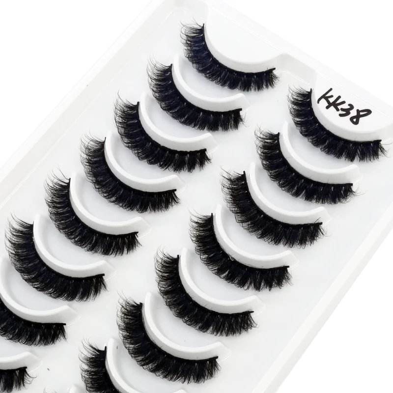 HBZGTLAD Russische Streifenwimpern, 10 Paar, 3D-Nerzwimpern, natürliche Wimpern, dramatische falsche Wimpern, Großhandel, Wimpernverlängerung – Detail 34