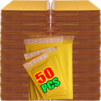 50/10pcs Kraft Bubble Envelopes Bags Mailers Self-adhesive Sealed Waterproof Business Shipping Bag Gift Packaging Storage Pouch