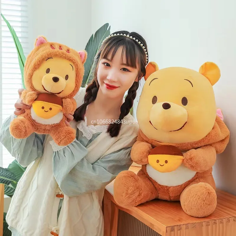 Peluche Disney Winnie l'Ourson au Beurre, Ours Doux et Mignon, Meilleur Cadeau d'Anniversaire pour Enfant, Jeune Fille