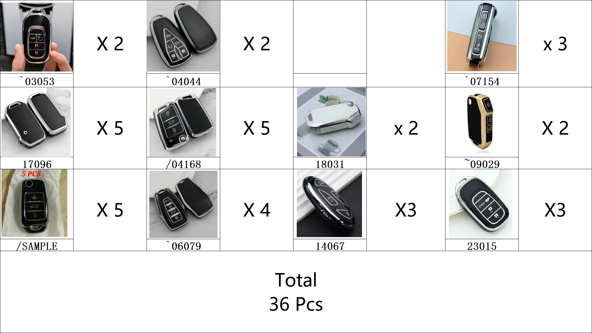 

MIXED KEY CASE FOR 20251108 VIP 36 PCS