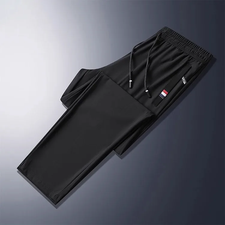 Ice Silk Quick Dry Pants Women's Summer Thin Loose Cuffed Sweatpants plus Size Casual Sports Elastic Air Conditioning Long Pants