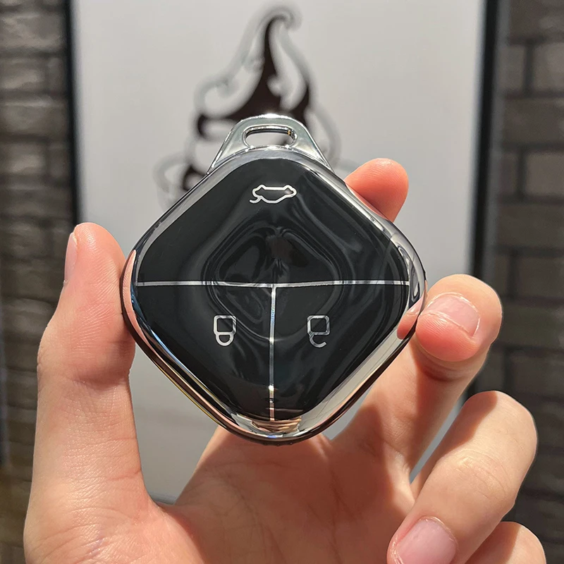 حافظة حماية لحامل غطاء السيارة عن بعد من البولي يوريثان لـ SGMW Wuling BINGO Airev Baojun Kiwi EV 3 أزرار مجموعة ملحقات ذكية عن بعد