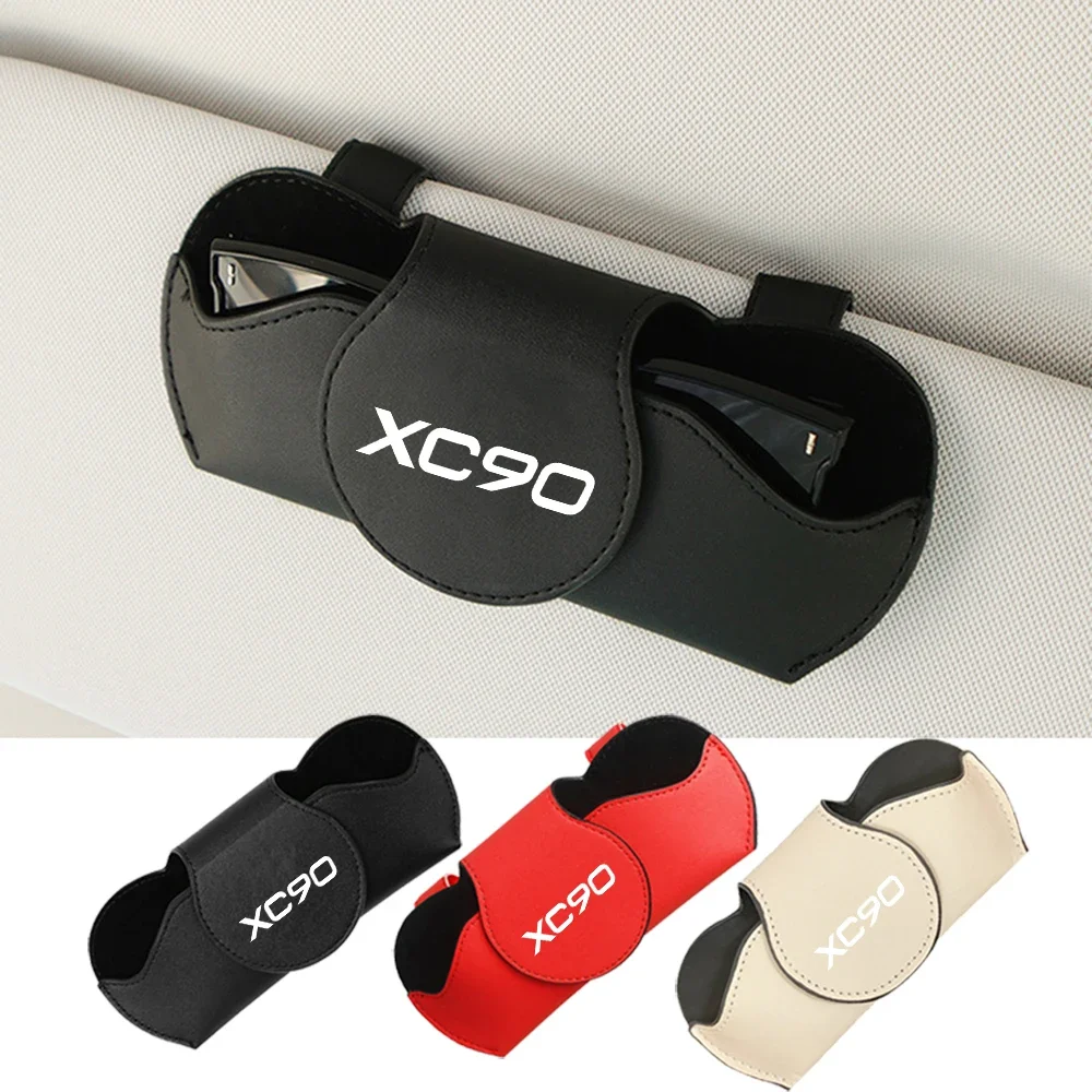 

Car Glasses Case Auto Sun Visor Glasses Sunglasses Multi-Function Clip Card Ticket for Volvo AWD S60 S90 XC60 XC90 Car Styling