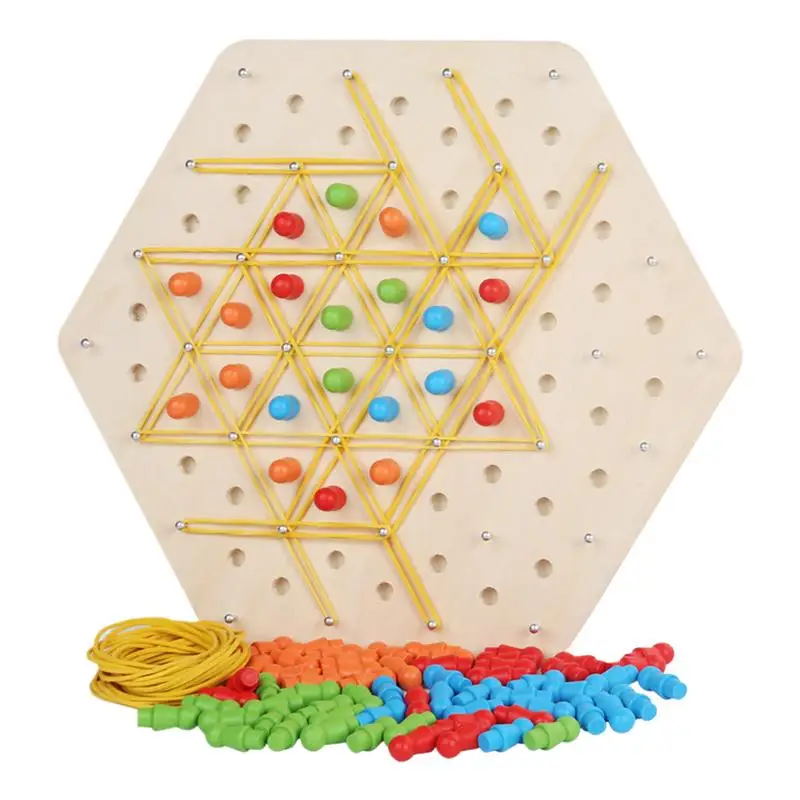 

Triggle Game Exercise Thinking Toys Strategy Puzzle Interactive Triggle Board Wooden Peg Game Educational Toys Christmas Gifts