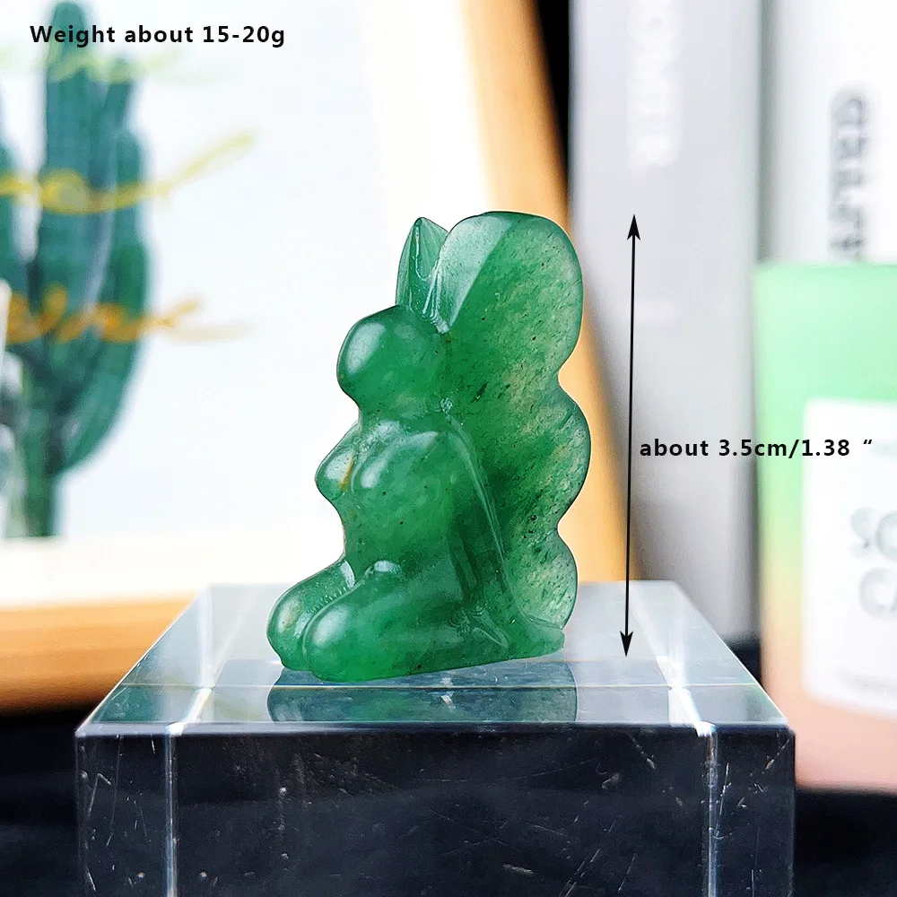 1PC Hand Geschnitzte Natürliche Rose Quarz Schmetterling Mädchen Elfen Kristall Statue Aventurin Fee Skulptur Healing Stein Hause Dekoration