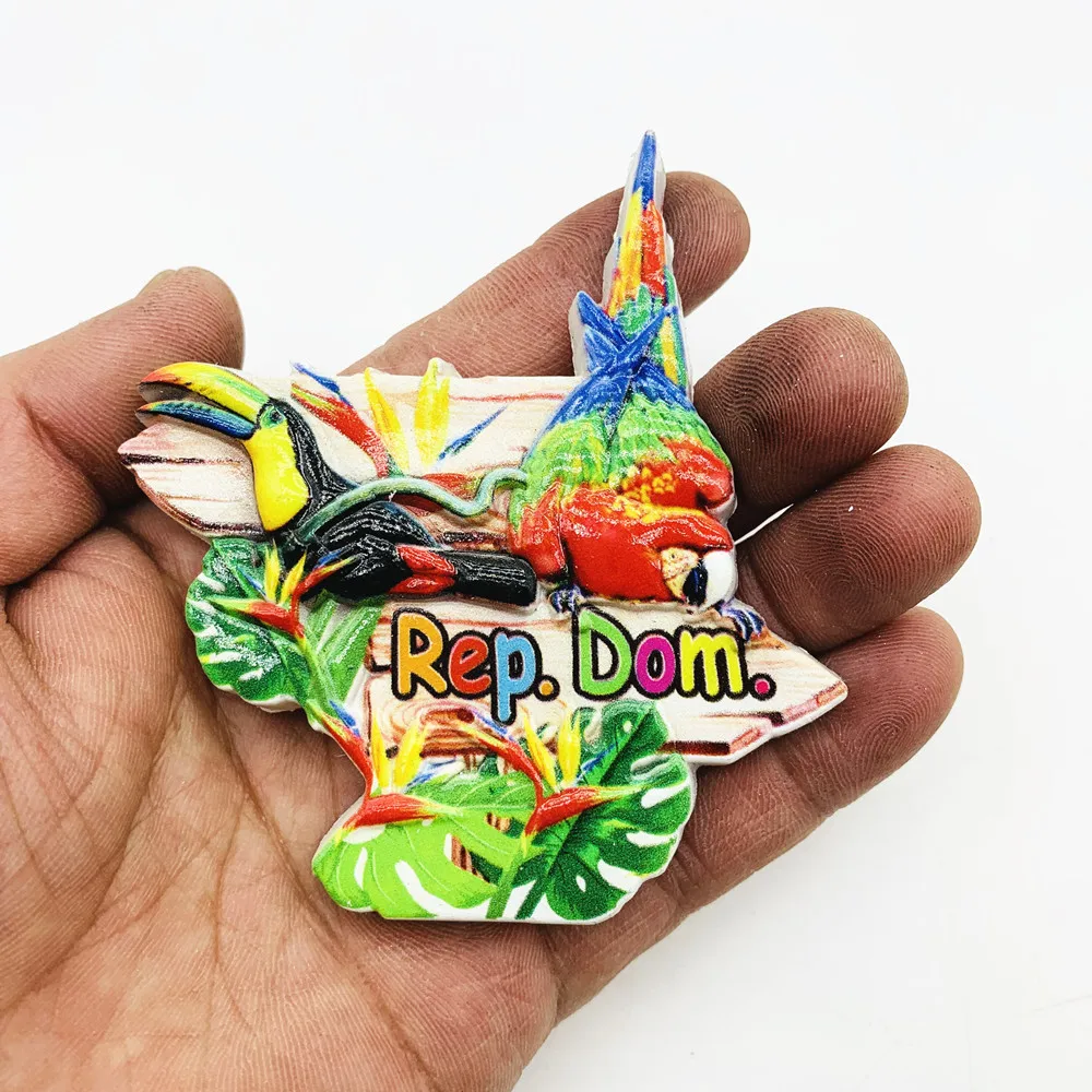 North America Republic Dominican Punta Cana Resin Dominica Fridge Magnets Tourism Souvenir Refrigerator Sticker Handicraft