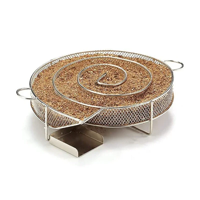 1Pc Smoke Generator Barbecue Smoke Rack Cold for Chip Smoking Box Stainless Steel Grill Net Outdoor Smoking BBQ Tool Accessories