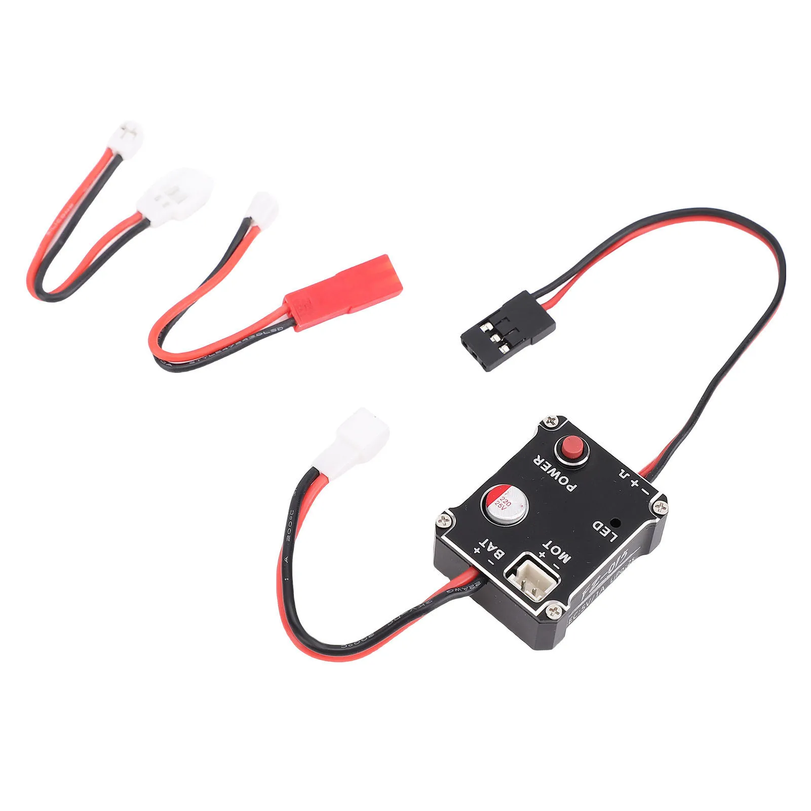 ESC สำหรับรถบังคับวิทยุ 1/18 1/24 แบบมีแปรงถ่าน ใช้แทน ESC ของรถ SCX24 1/18 1/24  ตัดไฟอัตโนมัติ  วัสดุอัลลอยด์  15A  ตัวควบคุมความเร็วอิเล็กทรอนิกส์