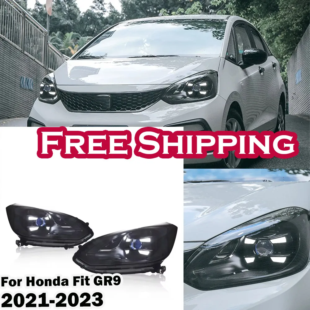

Автомобильная фара в сборе для Honda Fit GR9 2021-2023, обновленная Модифицированная до Новой Модели MK, динамический сигнал поворота, Тормозная лампа, фонарь