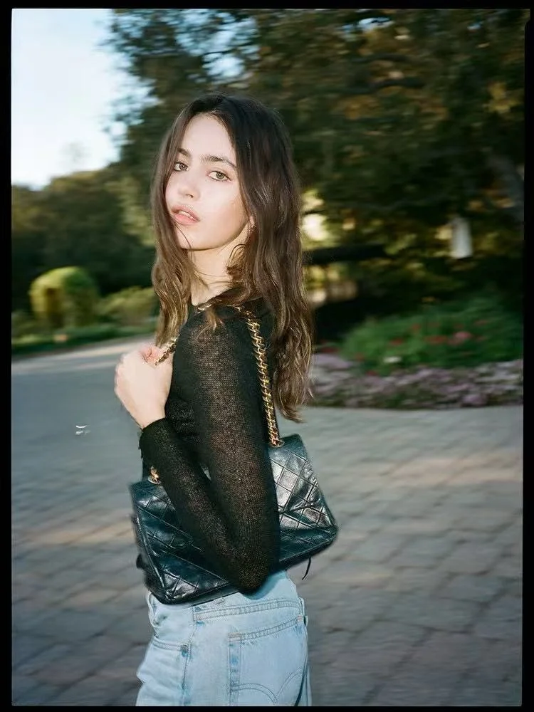 

Susan Knitted Sweater Women's round Ne Wool Blend Faionable Top in Two Colors Autumn Commute Sle Warm Long Sve