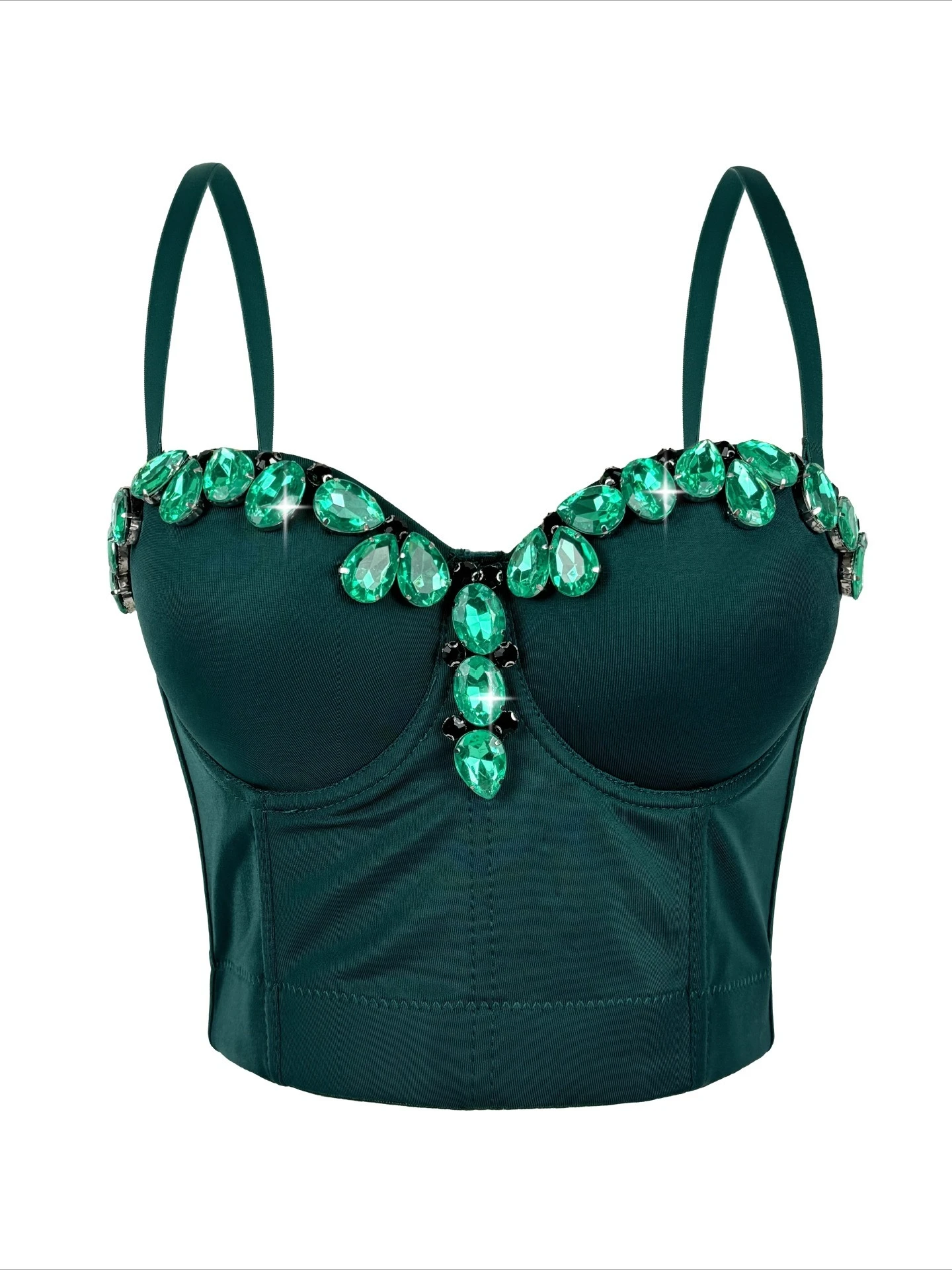 

SsTss женский сексуальный корсет со стразами, однотонный укороченный корсет без рукавов с мягким бюстгальтером, тонкий топ-бюстье