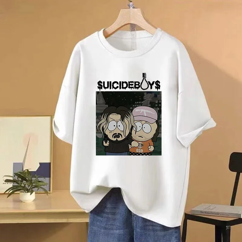 Funny Suicideboys G59 Graphics T shirt 2024 Men Women Hip hop group streetwear Loose short sleeve Pure Cotton Unisex T-shirts