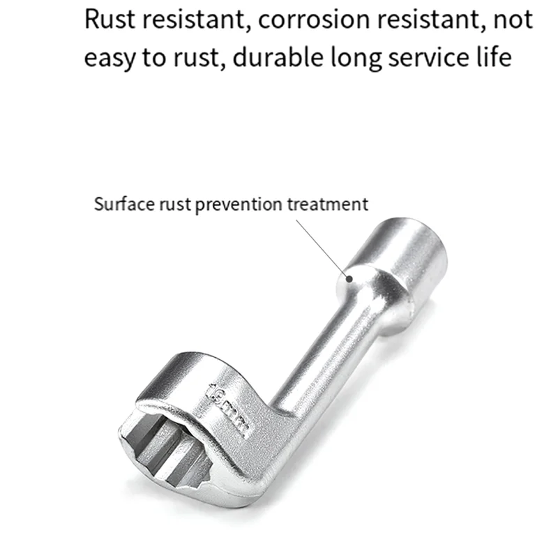 

THIVN-L-Shaped Open Hexagonal Slotted Oxygen Sensor Wrench, Fuel Pipe Socket Wrench Automobile Oil Pipe Socket Wrench