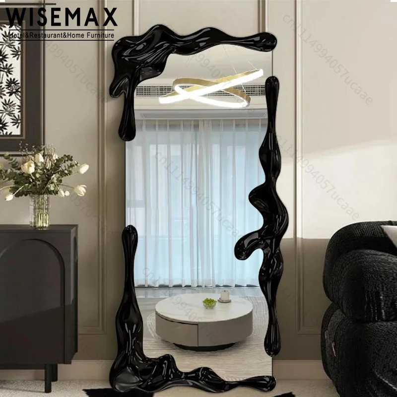 Modern Nordic Home Hotel Villa Decoration Wooden Frame Wall Mirror Floor Mirror for Living Room Bedroom Decor