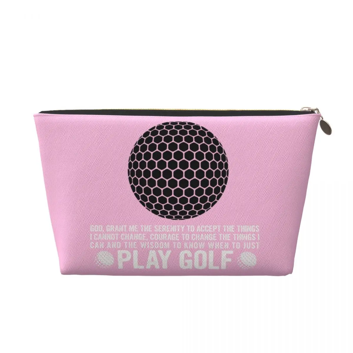 Custom Travel Funny Golf Quote Toiletry Bag Cute Cosmetic Makeup Organizer for Women Beauty Storage Dopp Kit Case