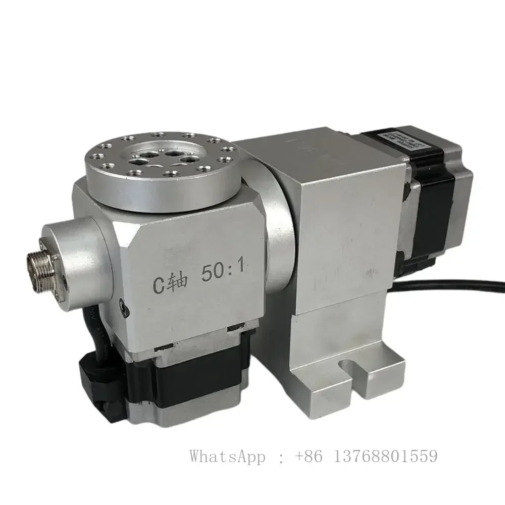 CNC 4th 5th A B Rotary Axis Harmonic Drive Reducer Dividing Head Stepper Motor NEMA 23 Speed Reducing Ratio 50:1 Milling Machine