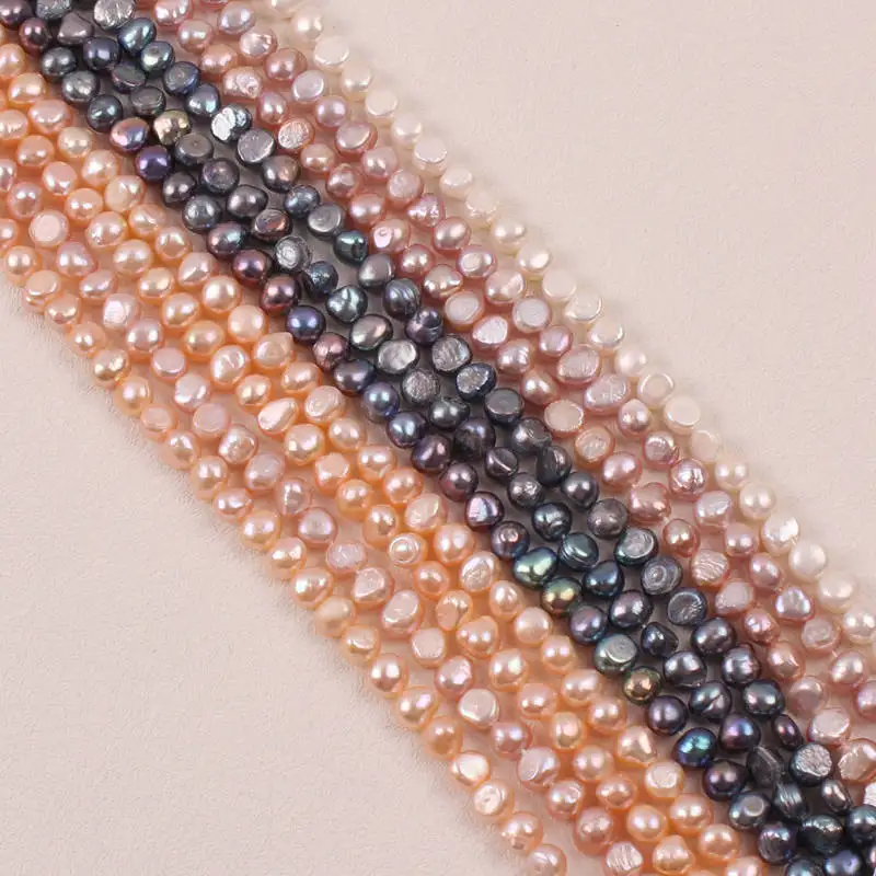 7-8mm Natural Multicolor Color Freshwater Pearl Irregular Shape DIY Loose Beads  Jewelry Accessory Making 35cm wa37