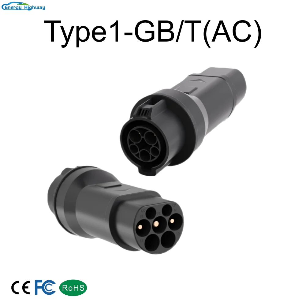 

Адаптер для зарядки электромобилей Type1 на GB/T, 32А МАКС., совместим с зарядными устройствами Type1 для электромобилей с разъемом GB/T