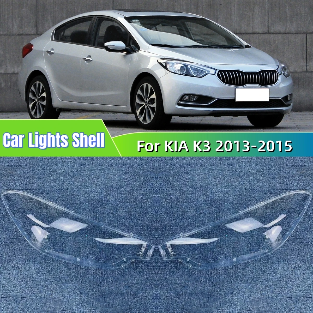 

For KIA K3 2013 2014 2015 Accessory Cars Shade Headlight Headlamp Car Front Headlight Lens Cover Lights Shell