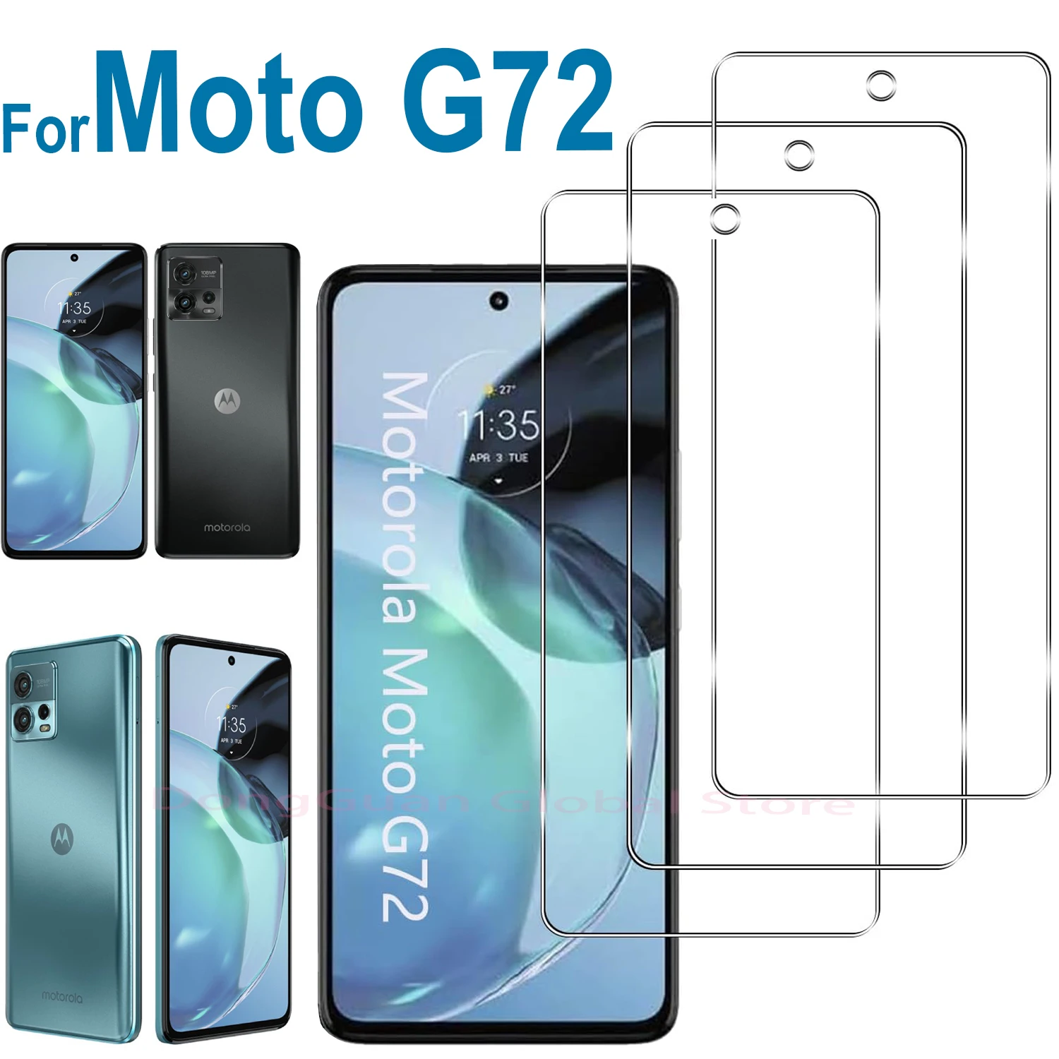 

1/2/3/4Pcs For Motorola MOTO G72 Tempered Glass Screen Protector Glass
