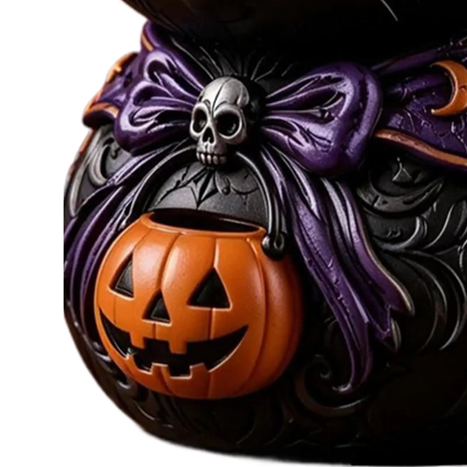Halloween Resin Ducks Black Cat Duck Figurines Tabletop Centerpieces Halloween Decorations For Home Kitchen Room Mantel