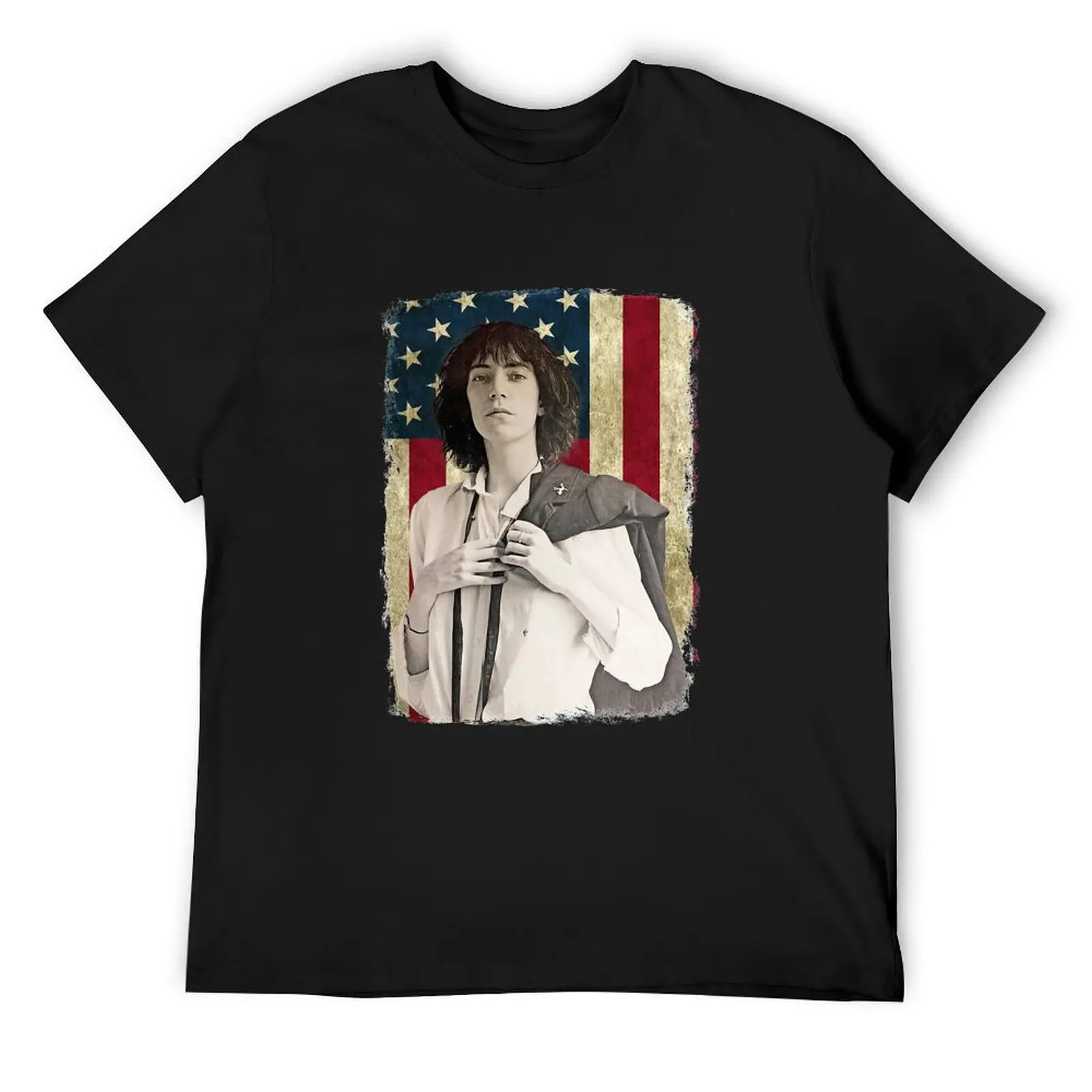 

Country Music Vintage American Flag Patti Smith Legend Gifts Movie Fans T-Shirt