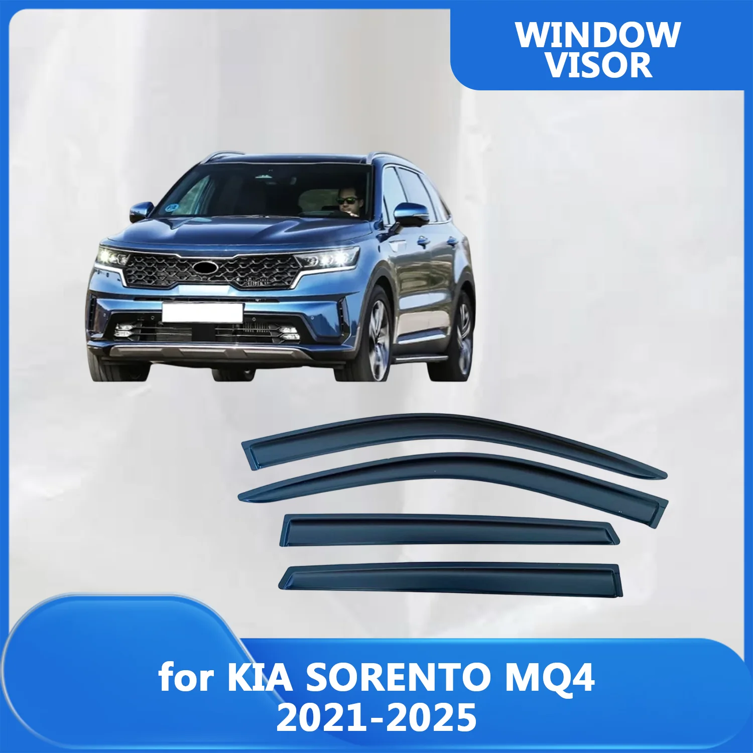 

Window Visor for KIA SORENTO MQ4 2021 2022 2023 20242025 Wind Deflectors Rain Guards Door Visor Vent Shades Ventvisor Exterior