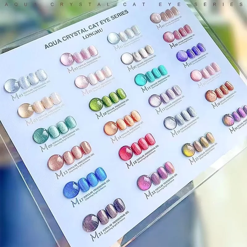 High Quality 24 Colors Eye Nail Gel Set Nail Salon Hot Selling Nail Art Kit New Model 2024 Non-eoxic Uv Gel Customize