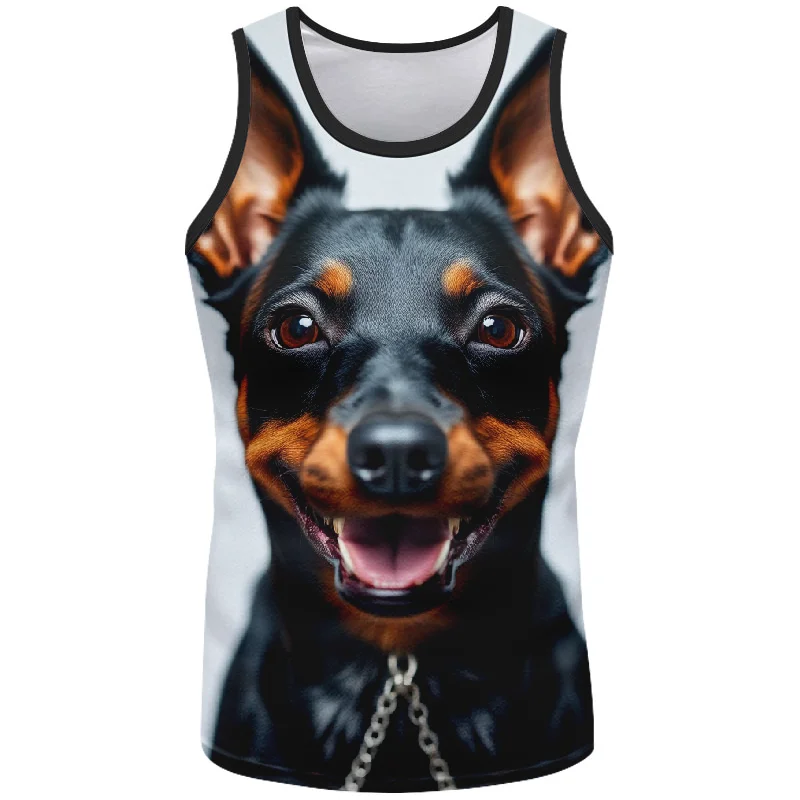 

Manchester Terrier 3D Print Dog T-Shirt vest Casual Men Women Short Sleeve T Shirt Customizable sleeveless top clothing