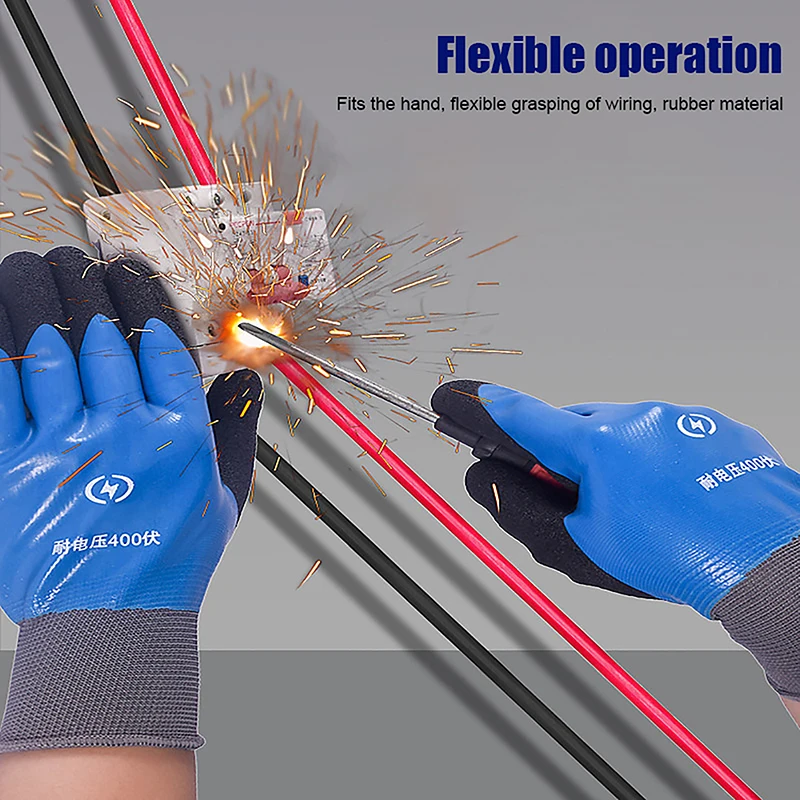 Insulating Gloves Anti-electricity Security Protection Gloves Rubber Electrician Work Non-slip Protection Insulated Gloves