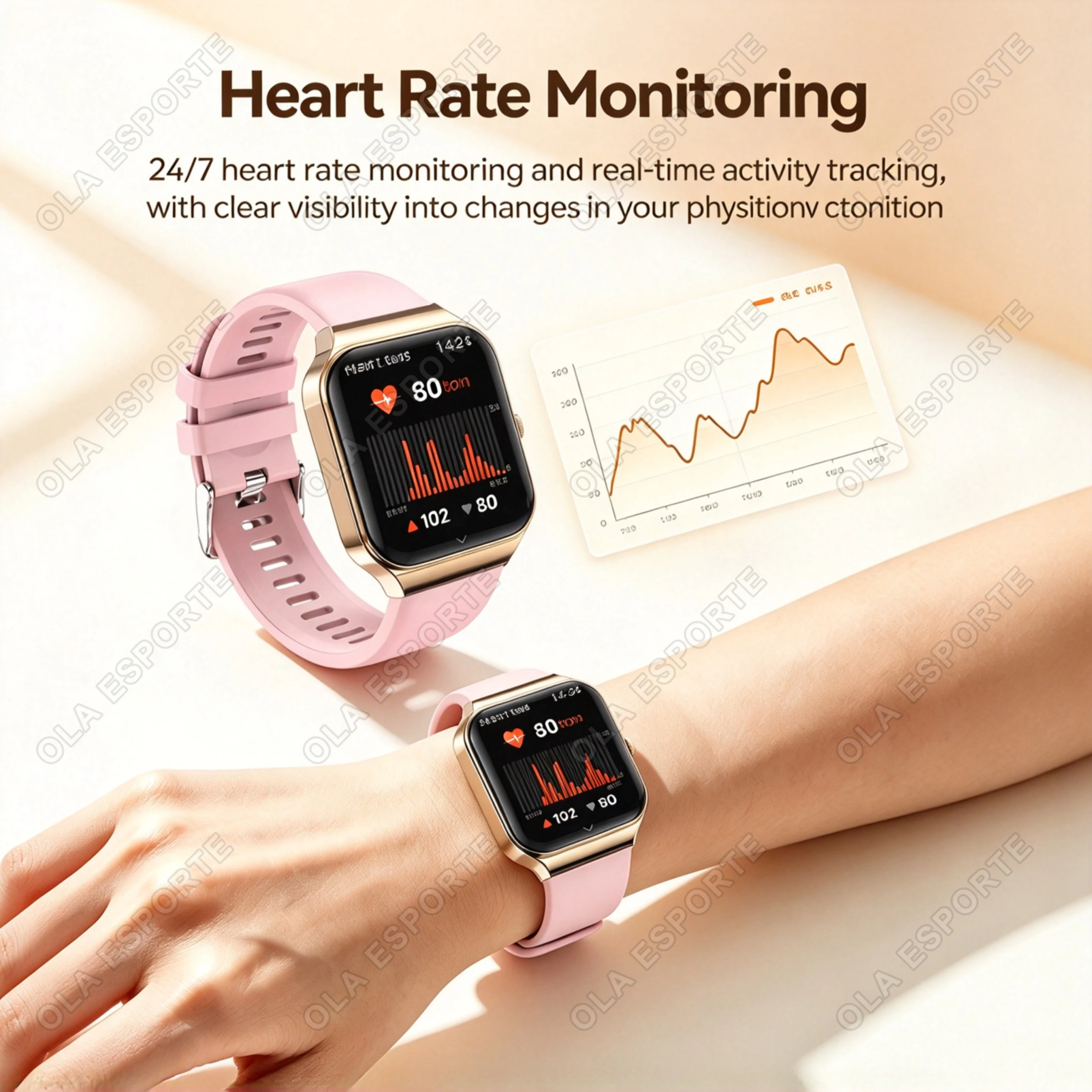 Multi-Functional Sports Smart Watch with Music Control