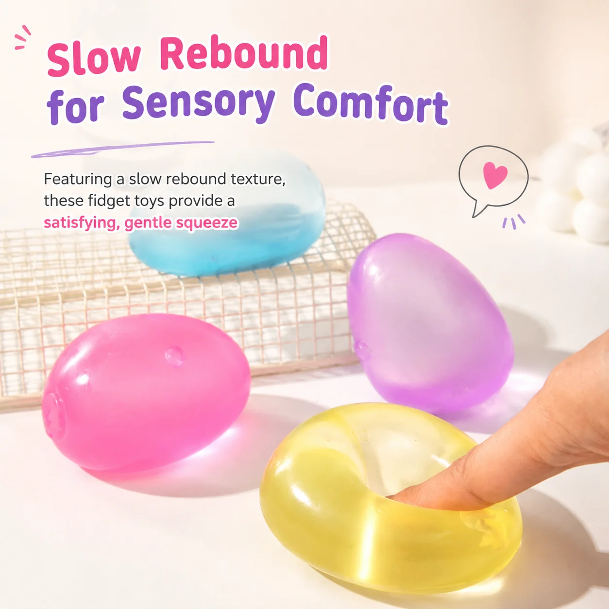 Drop Maltose Stress Relieving Ball Pinching Toy Soft Transparent Silicone Stress Relief Squeeze Adult Kids Toy Ball Random Color