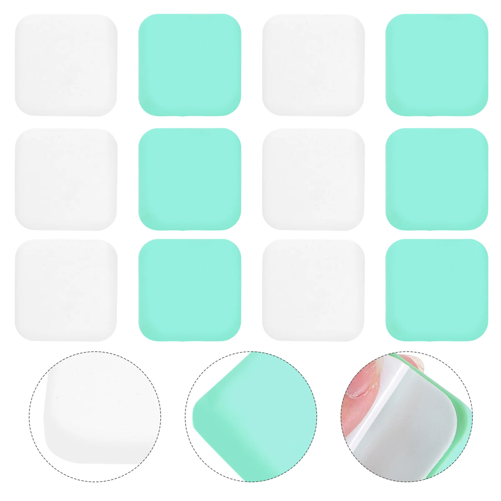 

16Pcs Silicone Door Knob Wall Guard Noise Dampening Pads Self-Adhesive Door Handle Bumpers Protective Cushion Pads for Home