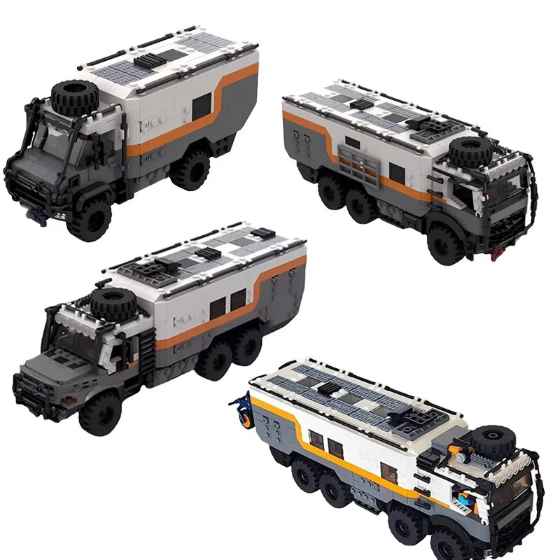 Bricklink Technische Truck Mercedes Benzed Zetros Unimogs Arocs Expeditie Camper Stad Transporter Bouwstenen Speelgoed Gift